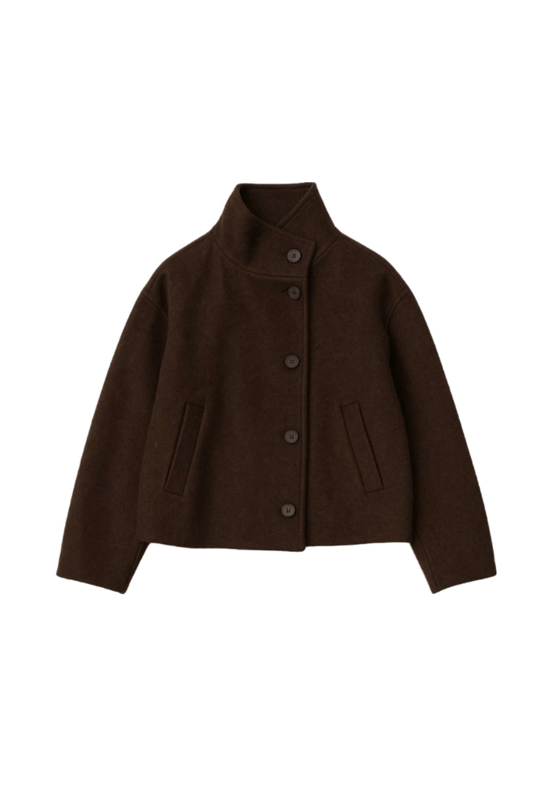 Short Funnel Neck Coat