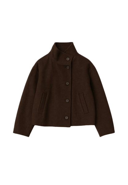 Short Funnel Neck Coat