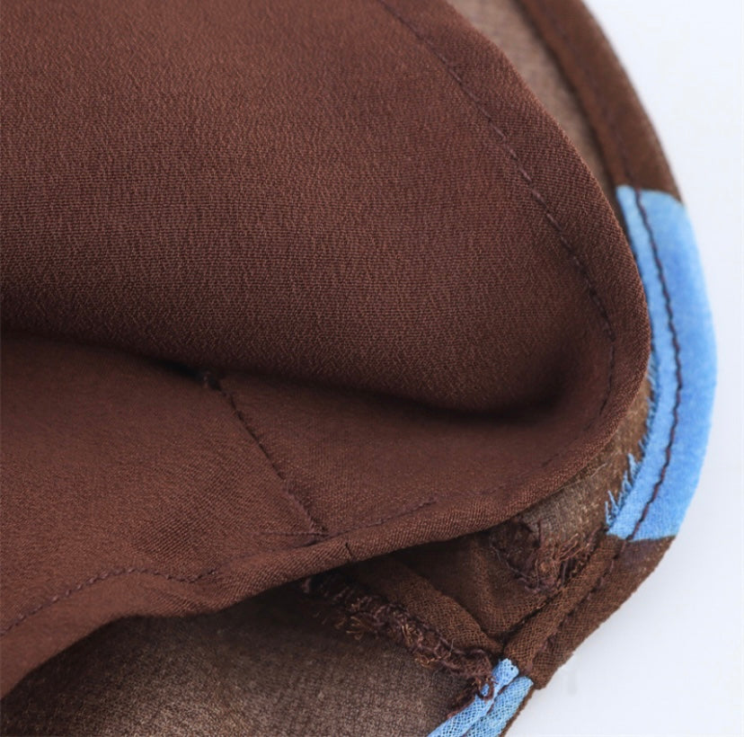 Brown Polka Dot Halter Two-Piece Set