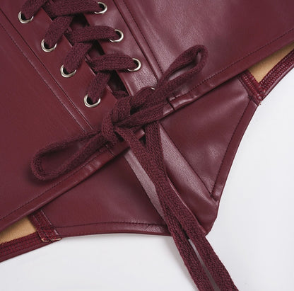 Lace Me Up Corset Mini Dress Two Piece – Beige