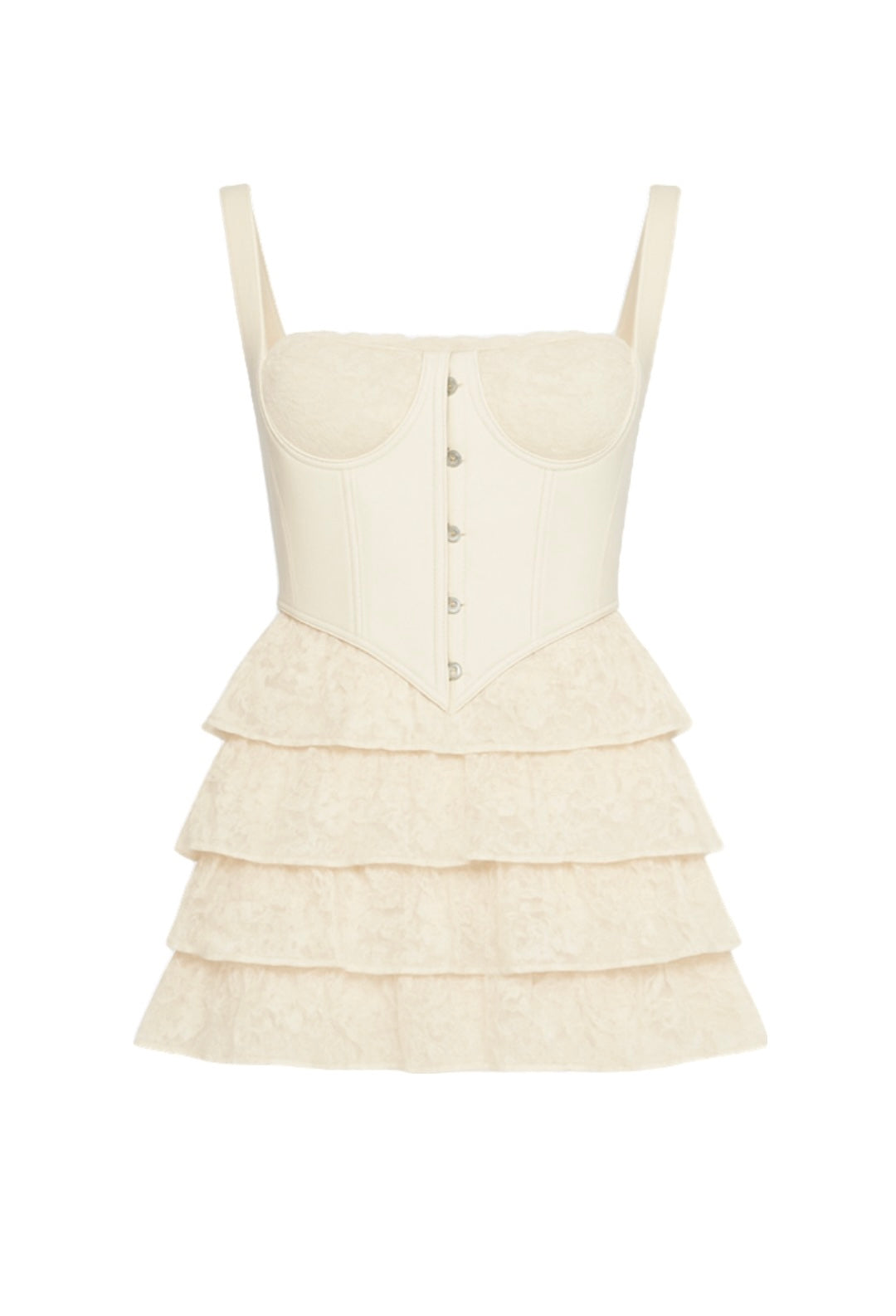 Lace Me Up Corset Mini Dress Two Piece – Burgundy