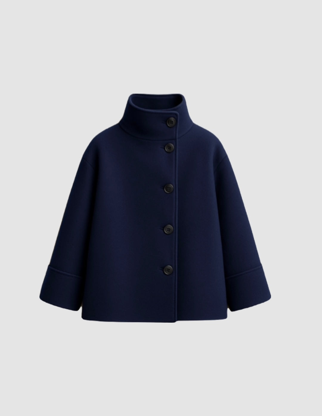 Short Funnel Neck Coat