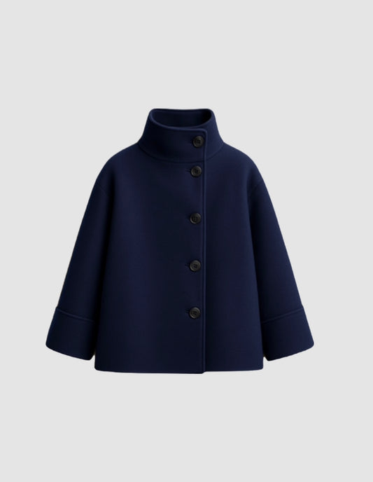 Short Funnel Neck Coat