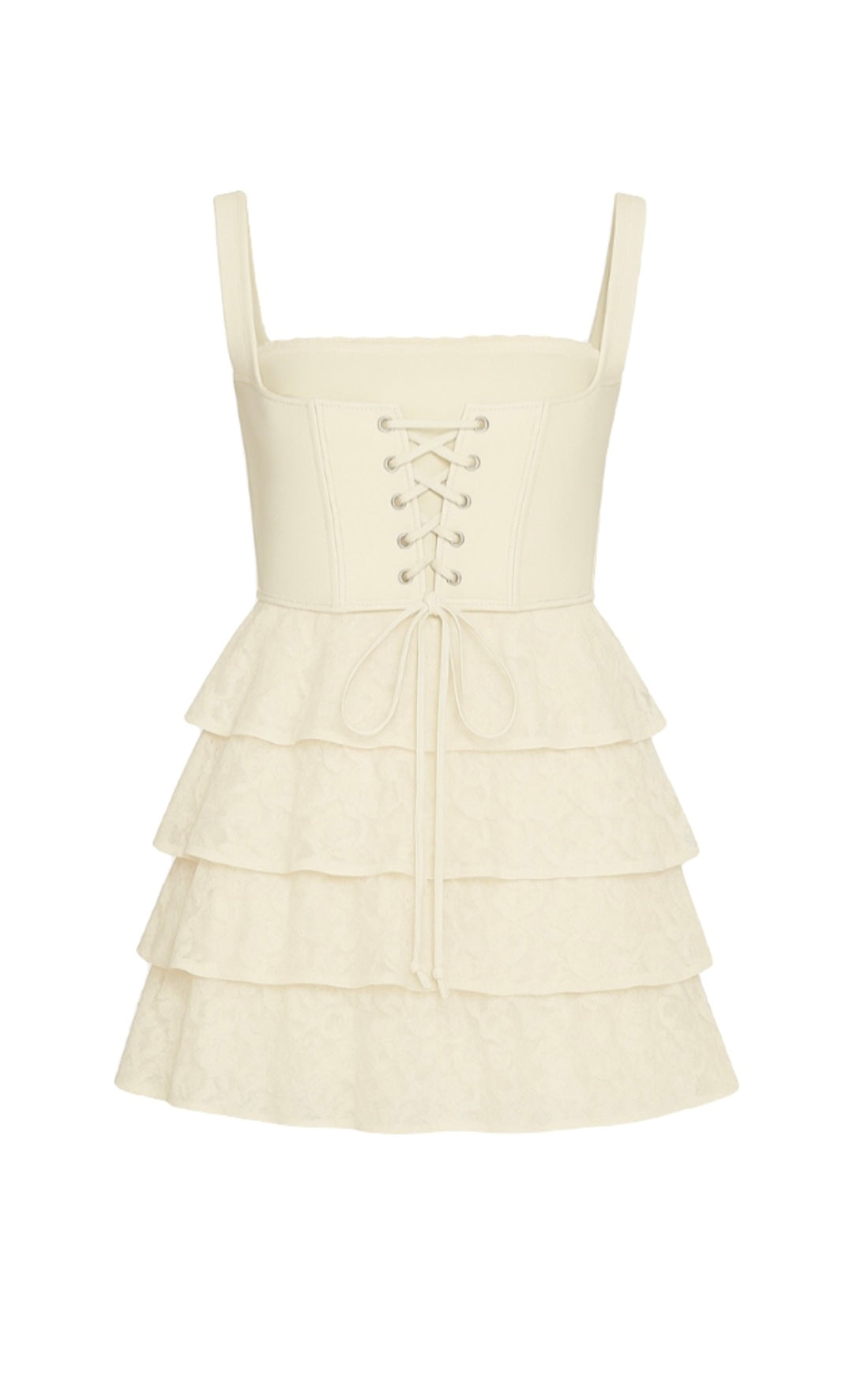 Lace Me Up Corset Mini Dress Two Piece – Burgundy