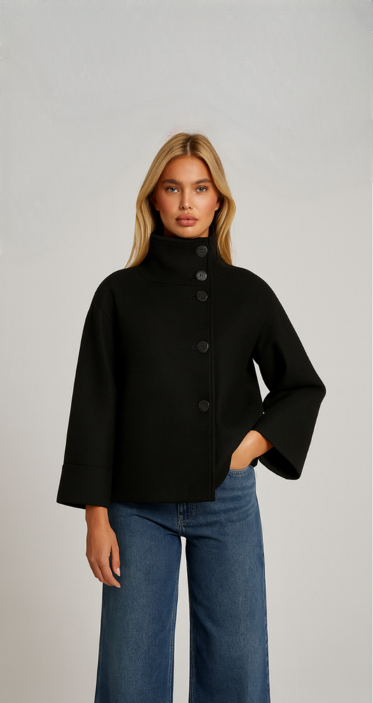 Short Funnel Neck Coat