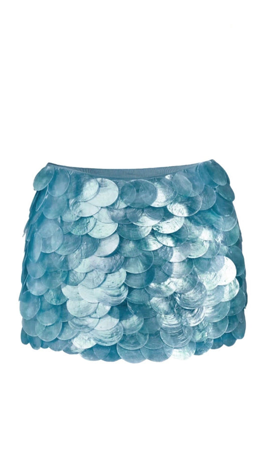 Glazed Sequin Mini Skirt