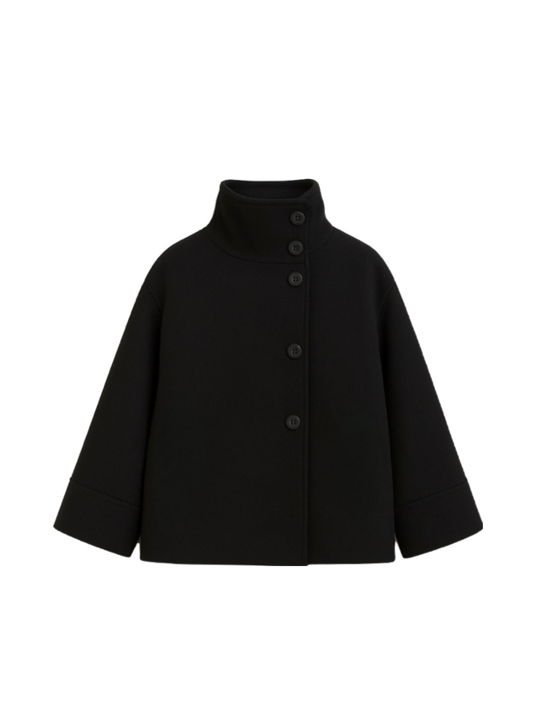 Short Funnel Neck Coat