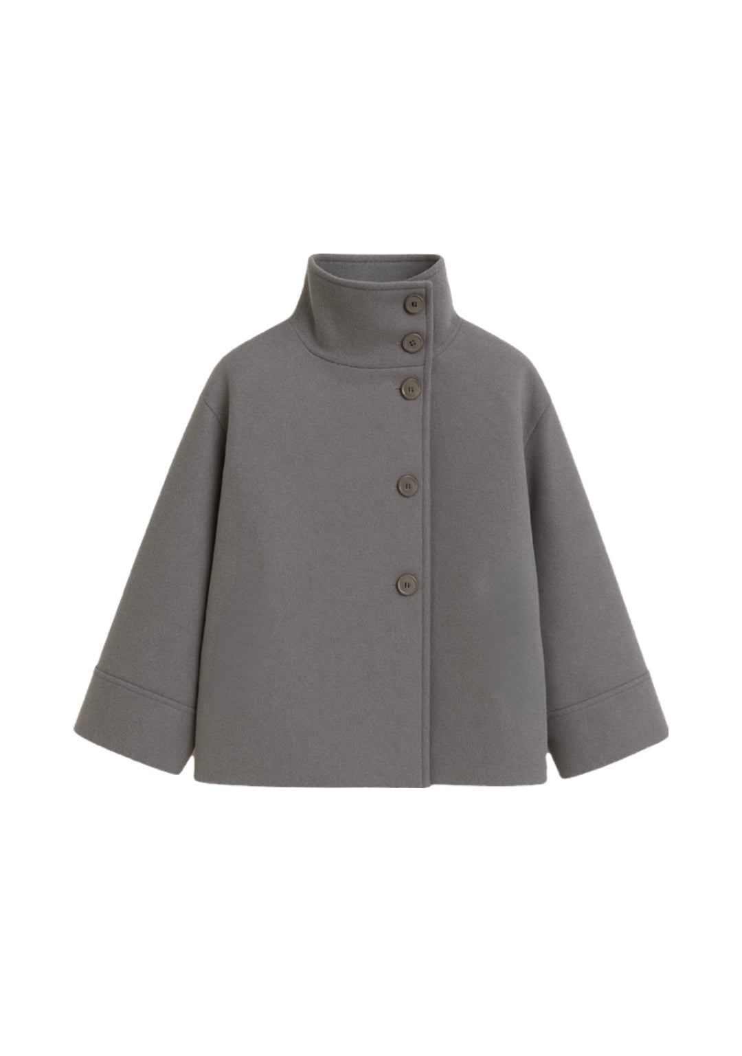 Short Funnel Neck Coat