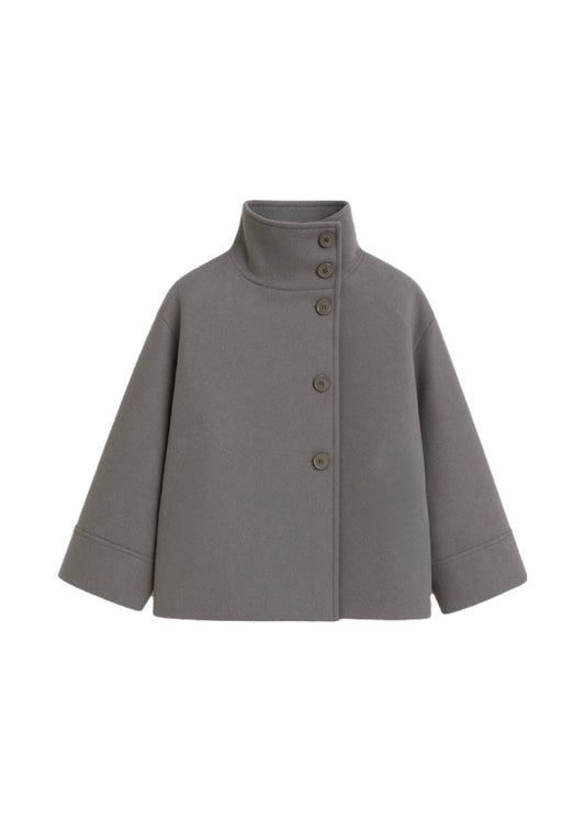 Short Funnel Neck Coat