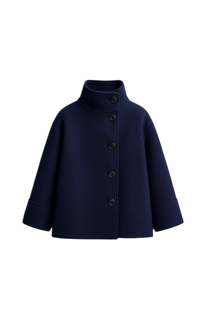 Short Funnel Neck Coat
